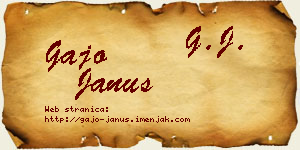 Gajo Janus vizit kartica